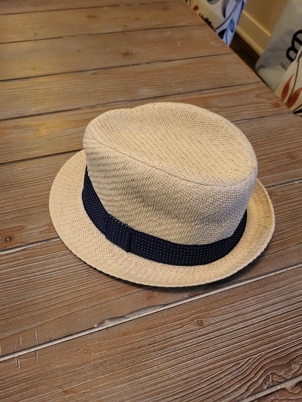 Childrens Old Navy Beige Straw Sun Hat